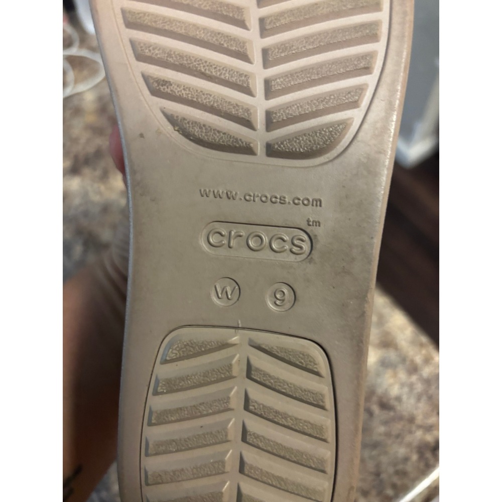 Crocs LiteRide Brooklyn Wedge Sandals Black Mushroom Womens 9 Platform Strappy - Picture 8 of 10